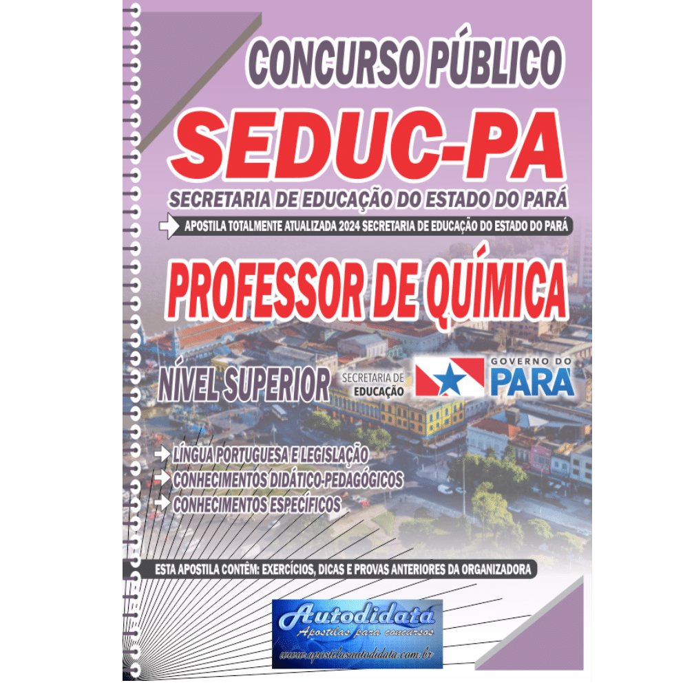 Capa de Apostila Concurso SEDUC – PA 2026 Professor de Química