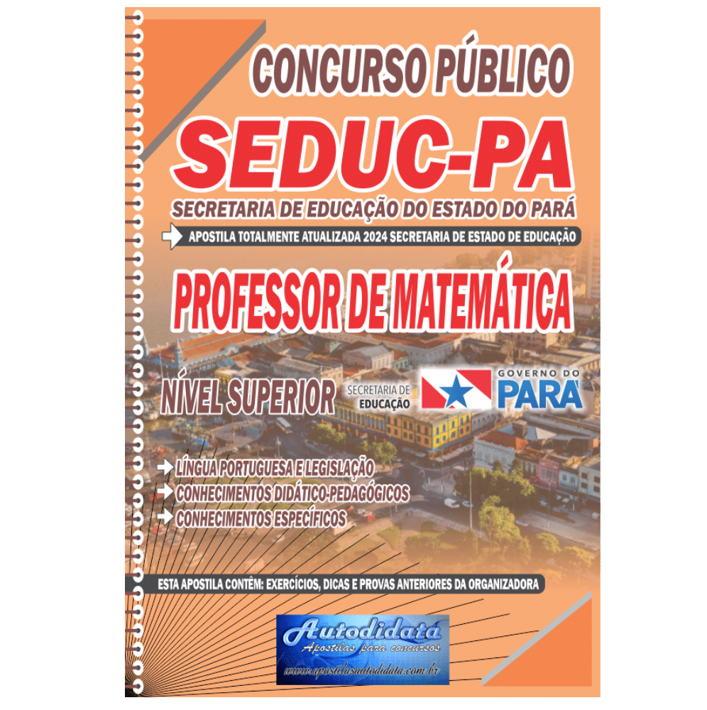 Capa de Apostila Concurso SEDUC – PA 2025 – Professor de Matemática