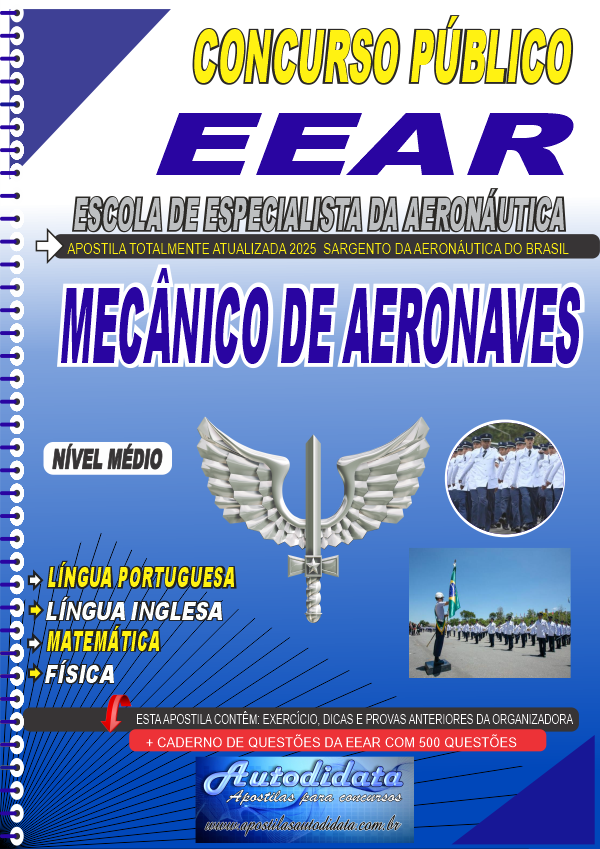 Capa de Apostila Concurso Aeronáutica - 2026 Mecânico de Aeronaves