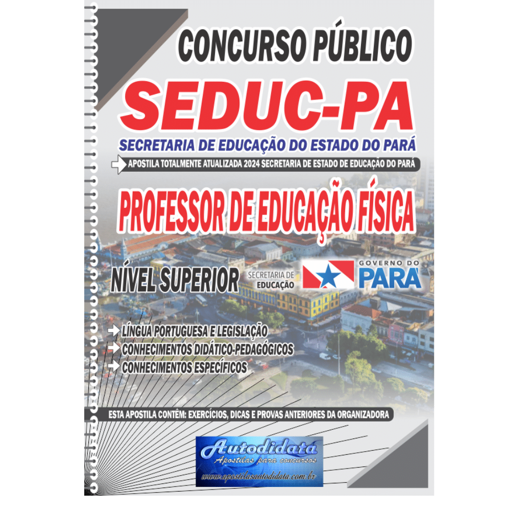 Capa de Concurso Público da SEDUC – PA 2025 – Professor de Educação Física