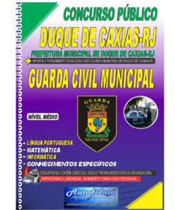Apostila impressa concurso Duque de Caxias-RJ 2025 – Guarda Civil Municipal