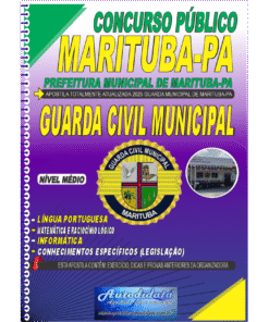 Apostila impressa para o concurso de Marituba-PA 2025 - Guarda Civil Municipal