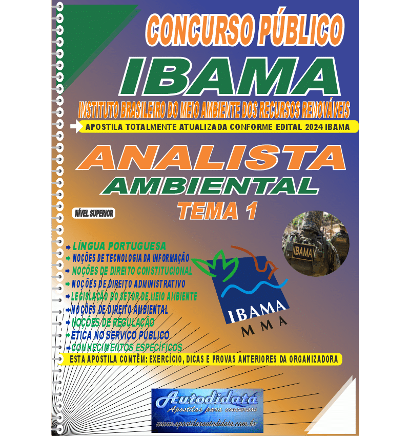 Apostila concurso IBAMA 2024 Analista Ambiental Tema 1