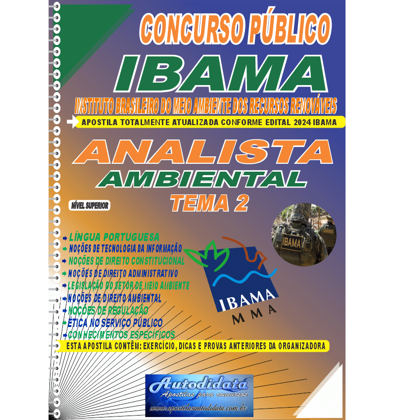 Apostila concurso IBAMA 2024 Analista Ambiental Tema 2