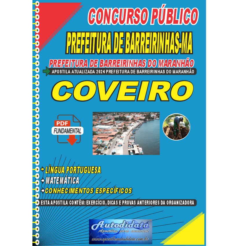 Apostila digital concurso de Barreirinhas-MA 2024 – Coveiro