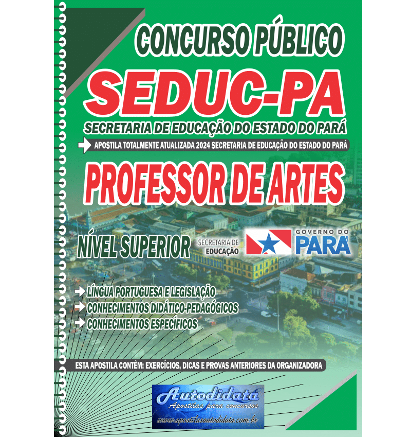 Apostila digital Concurso público da SEDUC – PA 2026 – Professor de Artes