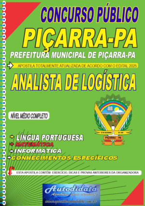 Apostila concurso Prefeitura de Piçarra-PA 2025 - Analista de Logística