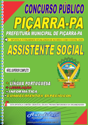 Apostila concurso de Piçarra-PA 2025 - Assistente Social