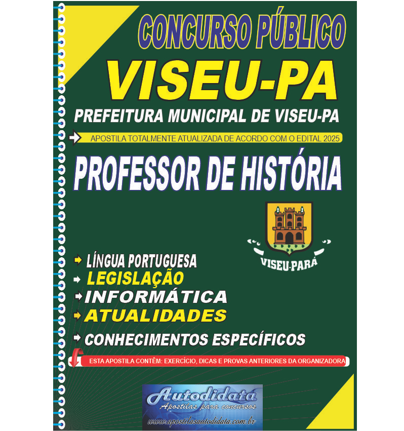 Apostila concurso da Prefeitura de VISEU-PA 2025 Professor de História