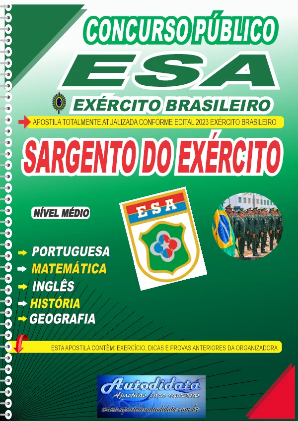 Apostila concurso Exército Brasileiro ESA 2026 - Sargento do Exército