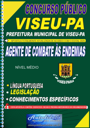 Apostila concurso da Prefeitura de Viseu PA 2025 – Agente de Endemias