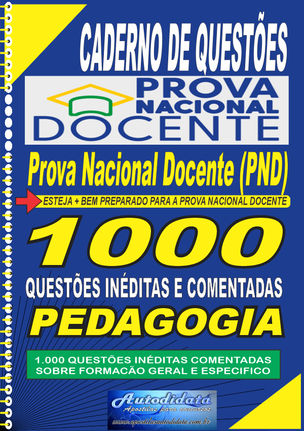 Apostila concurso Prova Nacional Docente PND 2026 PEDAGOGIA Apostila + Caderno de Questões - Imagem 2