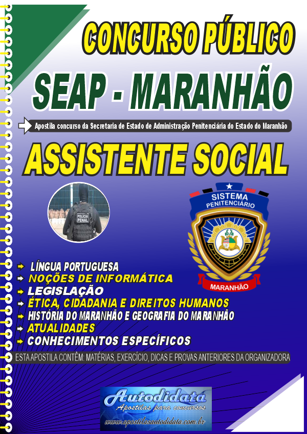 Apostila concurso da SEAP MA 2026 – Assistente Social
