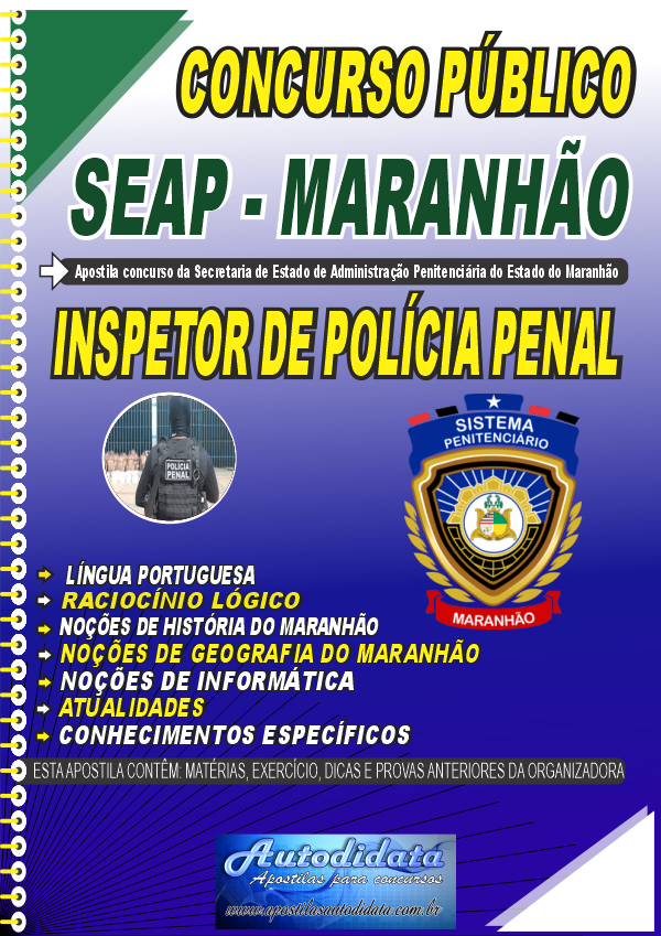 Apostila concurso da SEAP MA 2026 – Inspetor de Polícia Penal