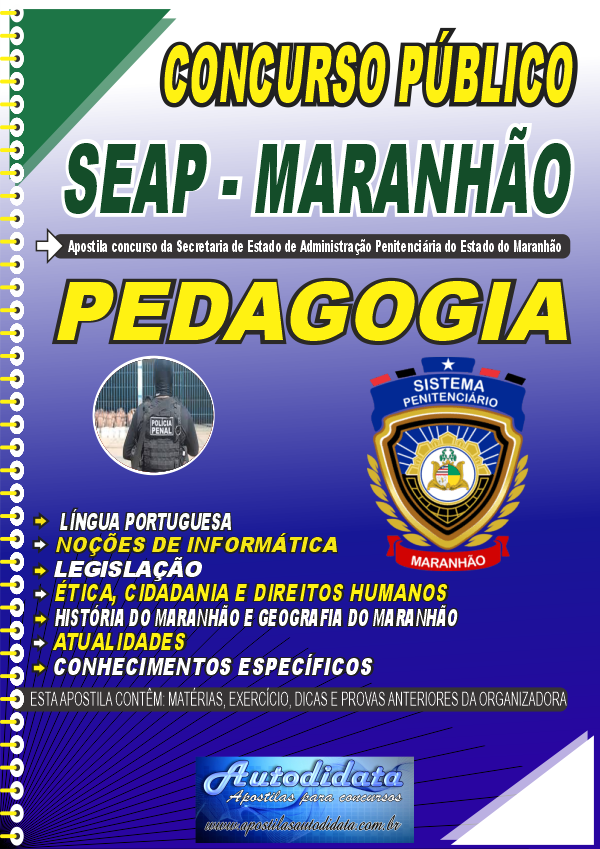 Apostila concurso da SEAP MA 2026 – Pedagogia