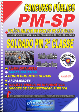 Apostila concurso PM SP 2026 São Paulo Soldado do Quadro de Praças