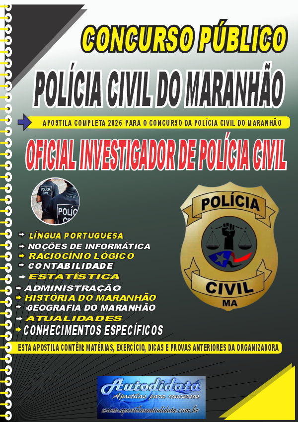 Apostila concurso PC-MA 2026 - Oficial Investigador de Polícia Civil