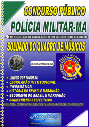 Apostila concurso Polícia Militar do Maranhão PM-MA 2026 - Soldado do Quadro de Músicos